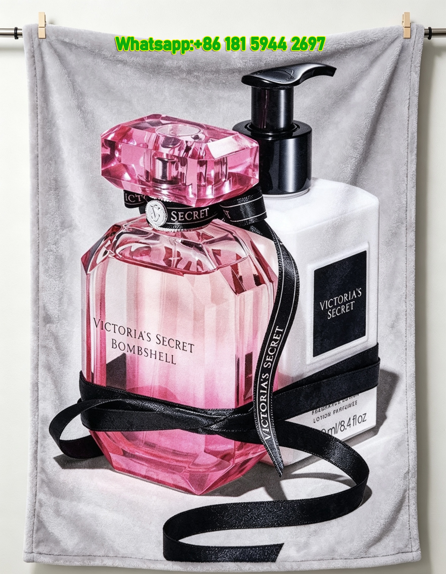 Victoria's Secret Bombshell Passion Flannel Fleece Throw Blanket V162